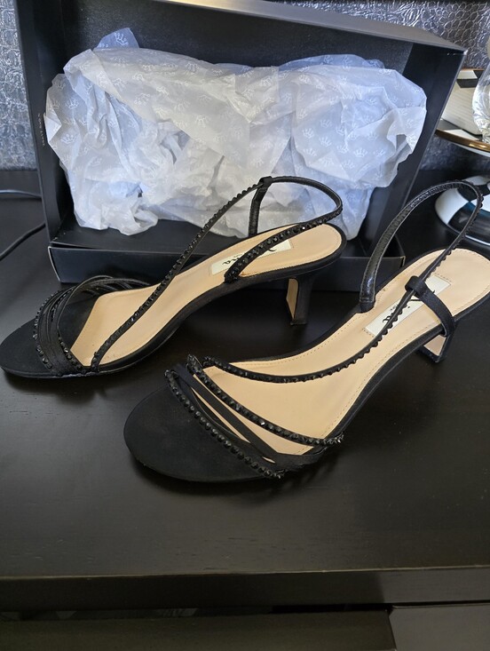 Nina Shoes - Nina Black Strappy Kitten Heel Sandals